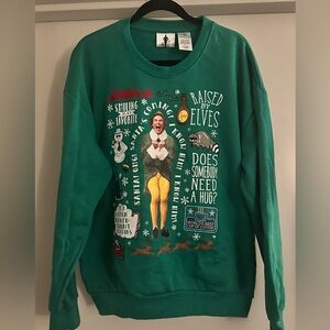 Elf crew neck sweatshirt size XL green‎
